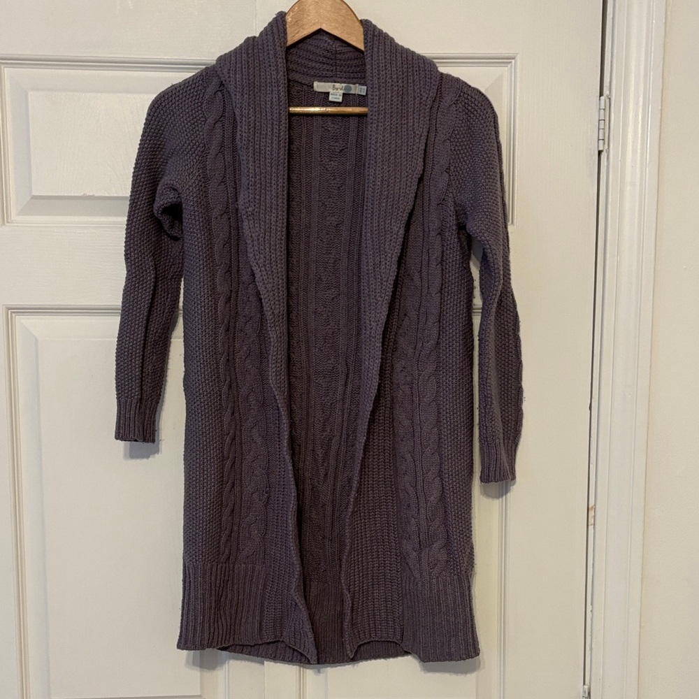 Boden Women's Deep Purple Cable Knit Cardigan